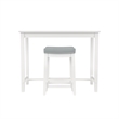 Pemberly Row 3-Piece Solid Wood  Counter Height Dining Set White and Gray