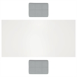 Pemberly Row 3-Piece Solid Wood  Counter Height Dining Set White and Gray