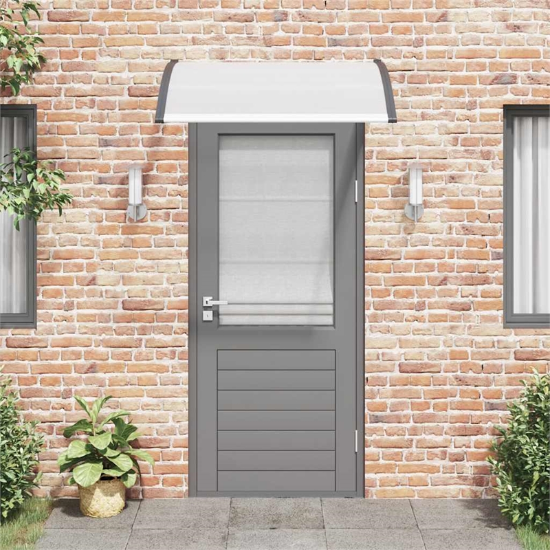 Pemberly Row Door Canopy with Brackets and Sheets in Black/Clear