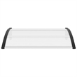 Pemberly Row Door Canopy with Brackets and Sheets in Black/Clear