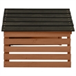 Pemberly Row Lawn Mower Wooden Garage Storgae in Black/Brown