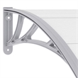 Pemberly Row Door Canopy with Brackets and Sheets in Grey/Clear