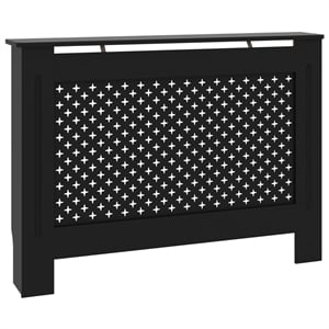 Pemberly Row Durable 44.1&quot MDF Radiator Cover in Black Finish