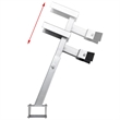 Pemberly Row Durable Bow Support Boat Trailer Winch Stand in Silver