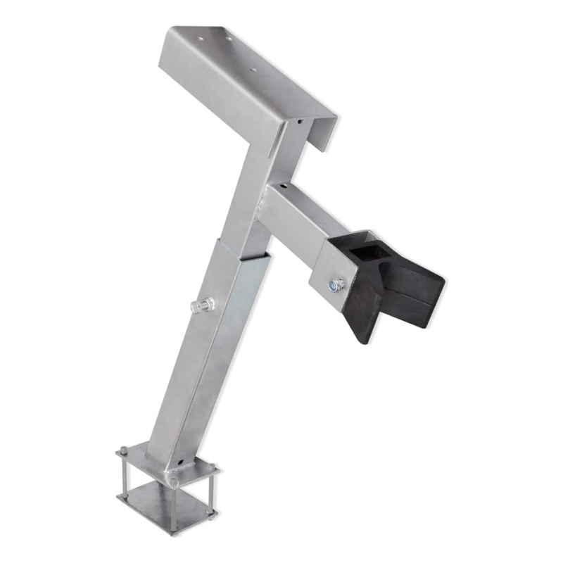 Pemberly Row Durable Bow Support Boat Trailer Winch Stand in Silver