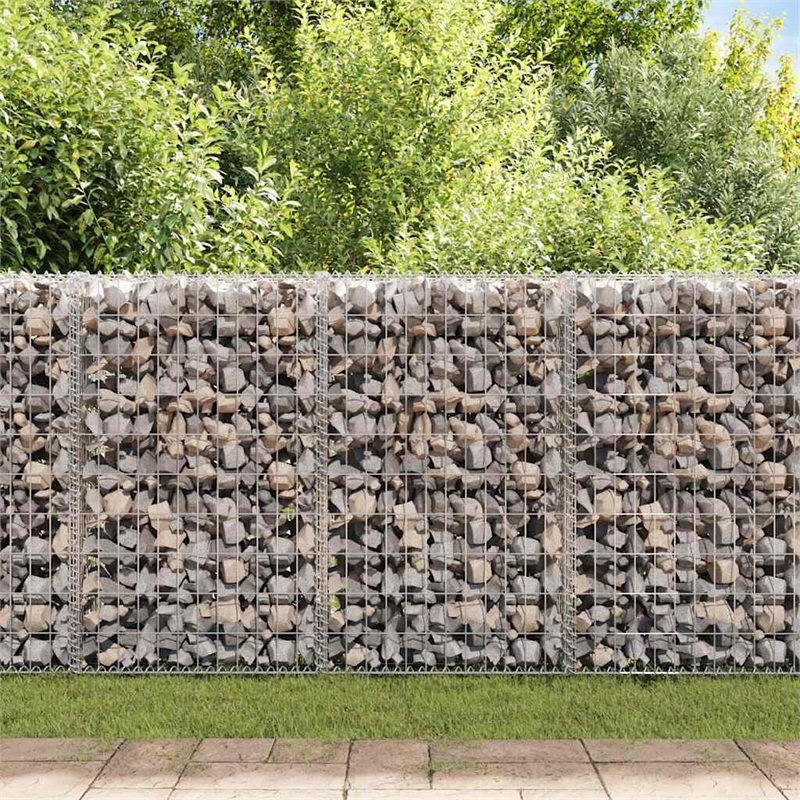 Pemberly Row Gabion Wall with Covers Galvanized Steel 78.7