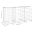 Pemberly Row Gabion Wall with Covers Galvanized Steel 78.7