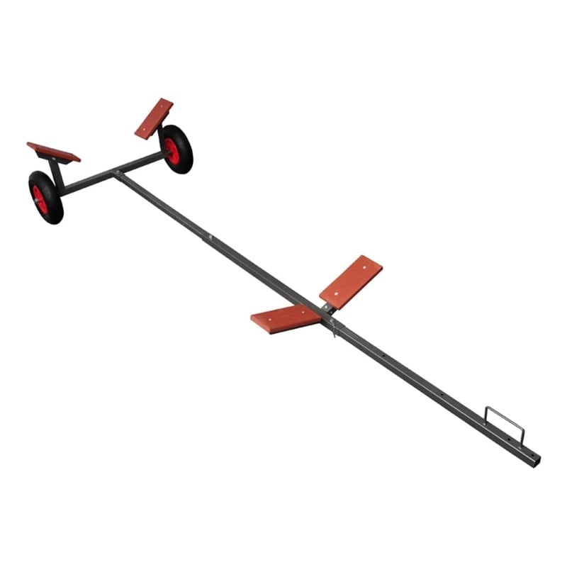 Pemberly Row Durable Boat Trailer for Boats up to 15.1' in Black/Orange