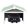 Pemberly Row Durable Lawn Mower Wooden Garage Storgae in Gray/White