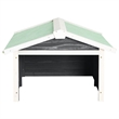Pemberly Row Durable Lawn Mower Wooden Garage Storgae in Gray/White