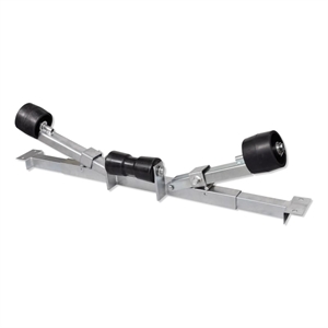 Pemberly Row Boat Trailer with Bottom Support Bracket and Keel Rollers in Silver