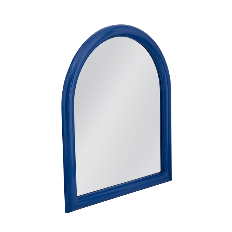 Pemberly Row Contemporary Arched Shape Wall Mirror in Navy Blue