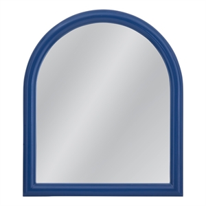 Pemberly Row Contemporary Arched Shape Wall Mirror in Navy Blue