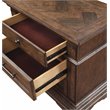 Pemberly Row Contemporary Solid Wood 3-Drawer Nightstand in Walnut Brown