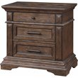 Pemberly Row Contemporary Solid Wood 3-Drawer Nightstand in Walnut Brown