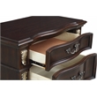 Pemberly Row Contemporary Solid Wood 3-Drawer Nightstand in Madeira Brown