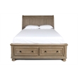 Pemberly Row Contemporary Solid Wood Engineered Wood King Bed in Pewter