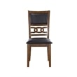 Pemberly Row Contemporary Faux Leather Dining Chair in Brown (Set of 2)