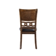 Pemberly Row Contemporary Faux Leather Dining Chair in Brown (Set of 2)
