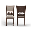 Pemberly Row Contemporary Solid Wood Dining Chair in Cherry Brown (Set of 2)