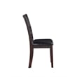 Pemberly Row Contemporary Solid Wood Dining Chair in Ebony Black (Set of 2)