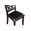 Pemberly Row Contemporary Solid Wood Dining Chair in Ebony Black (Set of 2)