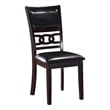 Pemberly Row Contemporary Solid Wood Dining Chair in Ebony Black (Set of 2)