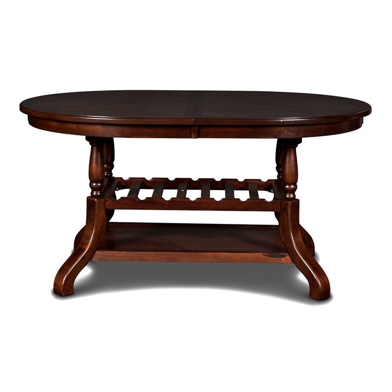 Pemberly Row Contemporary Solid Wood Dining Table in Espresso