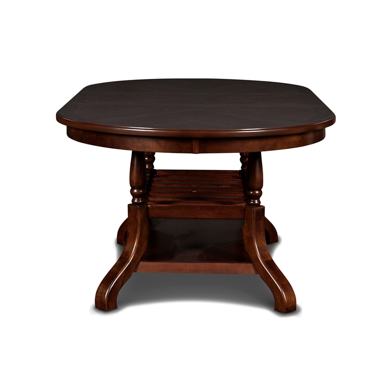 Pemberly Row Contemporary Solid Wood Dining Table in Espresso