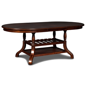 Pemberly Row Contemporary Solid Wood Dining Table in Espresso