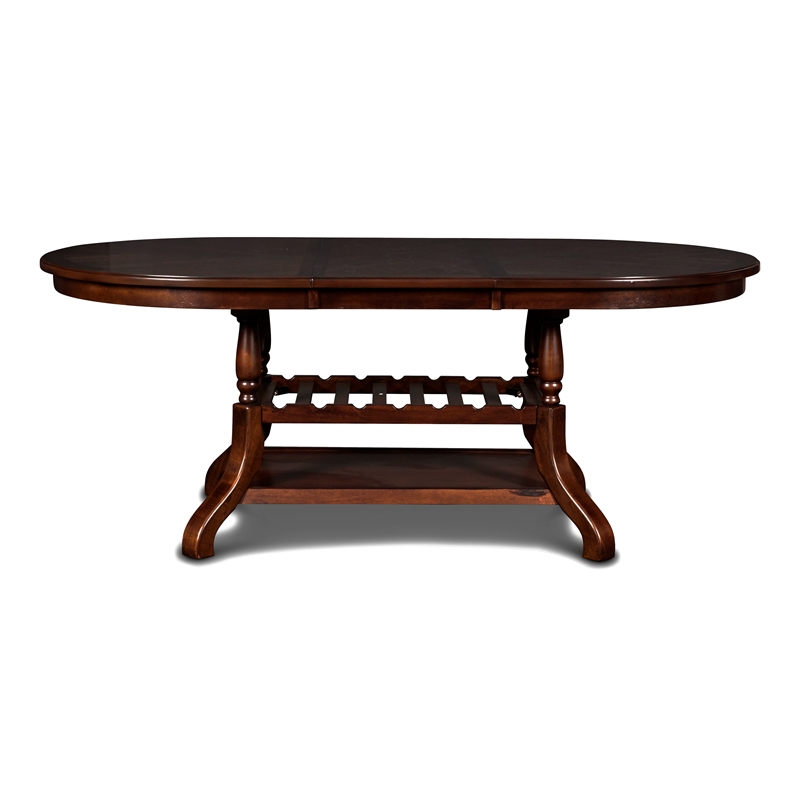 Pemberly Row Contemporary Solid Wood Dining Table in Espresso
