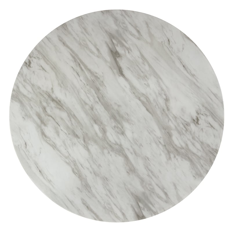 Pemberly Row Contemporary Round Wood Counter Table in Espresso