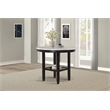 Pemberly Row Contemporary Round Wood Counter Table in Espresso