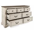 Pemberly Row Traditional 7-Drawer Solid Wood Dresser in Antique White