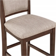 Pemberly Row Modern 5-Piece Round Wood & Fabric Counter Set in Cherry