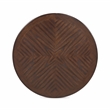 Pemberly Row Modern 5-Piece Round Wood & Fabric Counter Set in Cherry