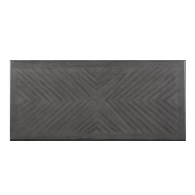 Pemberly Row Modern 5-Piece Rectangle Wood & Fabric Counter Set in Gray