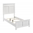 Pemberly Row Contemporary Traditional Wood Twin Bed in White