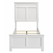 Pemberly Row Contemporary Traditional Wood Twin Bed in White