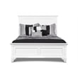 Pemberly Row Contemporary Solid Wood Full Bed in White Finish