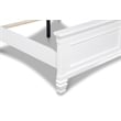 Pemberly Row Contemporary Solid Wood Full Bed in White Finish