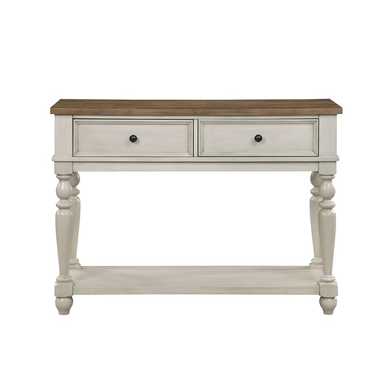 Pemberly Row Traditional Wood Sideboard in Brown & Beige Finish