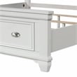 Pemberly Row Traditional Solid Wood California King Bed - White Brushed