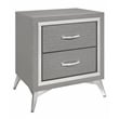 Pemberly Row Contemporary 2-Drawer Solid Wood Nightstand in Gray