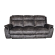 Pemberly Row Contemporary Polyester Fabric Power Sofa in Slate