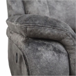 Pemberly Row Contemporary Polyester Fabric Power Sofa in Slate