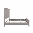 Pemberly Row Transitional Solid Wood California King Panel Bed in Gray