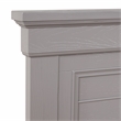 Pemberly Row Transitional Solid Wood California King Panel Bed in Gray