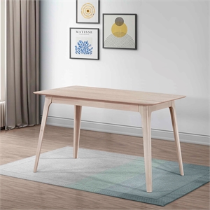 Pemberly Row Contemporary Wood Counter Height Table in White Ash