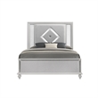 Pemberly Row Contemporary Solid Wood Queen Upholstered Bed in White